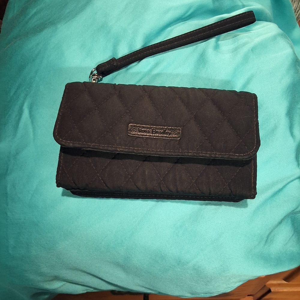 Vera Bradley Black Quilted Wristlet